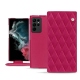 Samsung Galaxy S22 Ultra leather case - Rose fluo - Couture