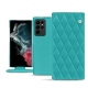 Housse cuir Samsung Galaxy S22 Ultra - Bleu fluo - Couture
