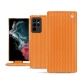 Housse cuir Samsung Galaxy S22 Ultra - Abaca arancio