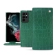 Housse cuir Samsung Galaxy S22 Ultra - Crocodile pino