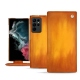 Housse cuir Samsung Galaxy S22 Ultra - Orange Patine