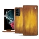 Housse cuir Samsung Galaxy S22 Ultra - Doré Patine