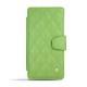Funda de piel Sony Xperia Z3 Compact  - Vert olive - Couture ( Nappa - Pantone 578U ) 
