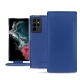 硬质真皮保护套 Samsung Galaxy S22 Ultra - Bleu Océan PU