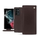 硬质真皮保护套 Samsung Galaxy S22 Ultra - Marron envoûtant