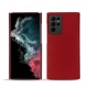 Lederschutzhülle Samsung Galaxy S22 Ultra - Rouge ( Nappa - Pantone 199C ) 