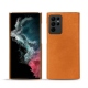 Lederschutzhülle Samsung Galaxy S22 Ultra - Mandarine vintage ( Pantone 165C ) 