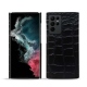 가죽 커버 Samsung Galaxy S22 Ultra - Crocodile nero