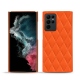 Custodia in pelle Samsung Galaxy S22 Ultra - Orange fluo - Couture