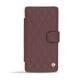 Funda de piel Sony Xperia Z3 Compact  - Lie de vin - Couture ( Pantone 5115C ) 