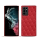 Coque cuir Samsung Galaxy S22 Ultra - Rouge troupelenc - Couture