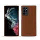 Coque cuir Samsung Galaxy S22 Ultra - Marron PU