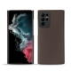 Custodia in pelle Samsung Galaxy S22 Ultra - Gris Veggie
