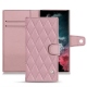 Housse cuir Samsung Galaxy S22 Ultra - Rose - Couture ( Nappa - Pantone 2365C ) 