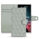 Custodia in pelle Samsung Galaxy S22 Ultra - Gris - Couture ( Nappa - Pantone W428C ) 