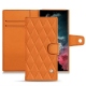 Housse cuir Samsung Galaxy S22 Ultra - Orange - Couture ( Nappa - Pantone 1495U ) 