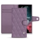Housse cuir Samsung Galaxy S22 Ultra - Lilas - Couture ( Nappa - Pantone 2645U ) 
