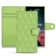 Housse cuir Samsung Galaxy S22 Ultra - Vert olive - Couture ( Nappa - Pantone 578U ) 