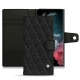 Custodia in pelle Samsung Galaxy S22 Ultra - Ebène - Couture ( Sleek P C12 - Black ) 