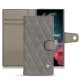 Custodia in pelle Samsung Galaxy S22 Ultra - Acier vintage - Couture