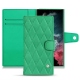 Samsung Galaxy S22 Ultra leather case - Menthe vintage - Couture