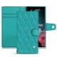 Custodia in pelle Samsung Galaxy S22 Ultra - Bleu fluo - Couture