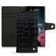 Housse cuir Samsung Galaxy S22 Ultra - Crocodile nero