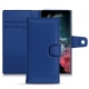 Samsung Galaxy S22 Ultra leather case - Bleu Océan PU