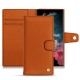 Samsung Galaxy S22 Ultra leather case - Orange vibrant