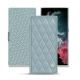 Housse cuir Samsung Galaxy S22 Ultra - Bleu ciel - Couture ( Nappa - Pantone 277C ) 