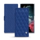 Housse cuir Samsung Galaxy S22 Ultra - Bleu océan - Couture ( Nappa - Pantone 293C ) 