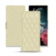 Housse cuir Samsung Galaxy S22 Ultra - Ivoire - Couture ( Sleek P C12 - White ) 
