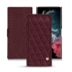 Custodia in pelle Samsung Galaxy S22 Ultra - Lie de vin - Couture ( Pantone 5115C ) 