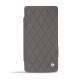 Custodia in pelle Sony Xperia Z3 Compact  - Anthracite - Couture ( Pantone 424C ) 