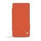 가죽 커버 Sony Xperia Z3 Compact  - Papaye - Couture ( Pantone 180C ) 