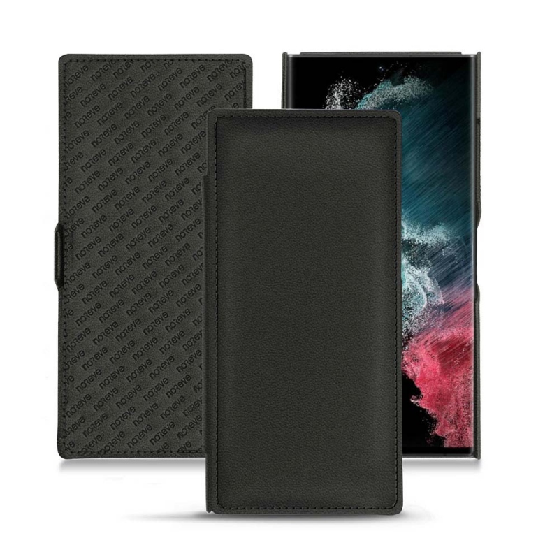 硬质真皮保护套 Samsung Galaxy S22 Ultra - Noir PU