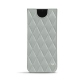 Pochette cuir Samsung Galaxy S22 Ultra - Gris - Couture ( Nappa - Pantone #c1c6c8 ) 