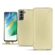 가죽 커버 Samsung Galaxy S21 FE - Beige ( Nappa - Pantone 7502C ) 