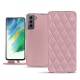 Lederschutzhülle Samsung Galaxy S21 FE - Rose - Couture ( Nappa - Pantone 2365C ) 