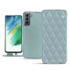 Funda de piel Samsung Galaxy S21 FE - Bleu ciel - Couture ( Nappa - Pantone 277C ) 