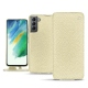 Housse cuir Samsung Galaxy S21 FE - Ivoire ( Sleek P C12 - White ) 