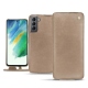 Samsung Galaxy S21 FE leather case - Taupe vintage ( Pantone 7530C ) 