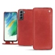 Custodia in pelle Samsung Galaxy S21 FE - Cerise vintage ( Pantone 185C ) 