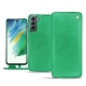 가죽 커버 Samsung Galaxy S21 FE - Menthe vintage ( Pantone 562C ) 