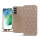 Capa em pele Samsung Galaxy S21 FE - Taupe vintage - Couture