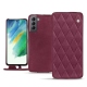 Custodia in pelle Samsung Galaxy S21 FE - Prune vintage - Couture