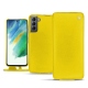 Housse cuir Samsung Galaxy S21 FE - Jaune fluo