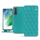 硬质真皮保护套 SSamsung Galaxy S21 FE - Bleu fluo - Couture