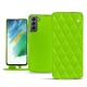 硬质真皮保护套 SSamsung Galaxy S21 FE - Vert fluo - Couture