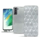 Housse cuir Samsung Galaxy S21 FE - Platinium - Couture